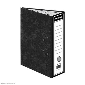 ARCHIVADOR OFICIO ARTESCO PLASTIFICADO LOMO ANCHO NEGRO