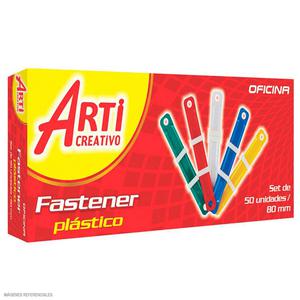 FASTENER DE PLÁSTICO ARTI CREATIVO CAJA X 50 UND