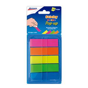 BANDERITAS ADHESIVAS ARTESCO POP UP MULTICOLOR 150 HOJAS