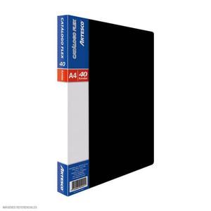 CARPETA PARA PRECIO ARTESCO A4 NEGRO X 40 FUNDAS