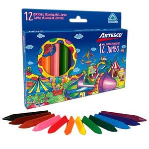 CRAYONES JUMBO ARTESCO TRIANGULARES X 12 UND