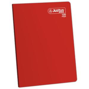 CUADERNO CUADRICULADO MAX DELUXE JUSTUS A4 ROJO 100 HOJAS