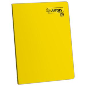CUADERNO TRIPLE RENGLÓN MAX DELUXE JUSTUS A4 AMARILLO 100 HOJAS