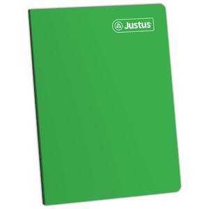 CUADERNO RAYADO DELUXE JUSTUS A4 VERDE 80 HOJAS