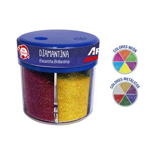 DISPENSADOR DE DIAMANTINA ARTESCO 60 G SURTIDO X 6 UND