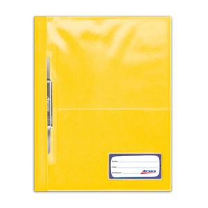 FOLDER ARTESCO A4 AMARILLO TAPA TRANSPARENTE CON FASTENER