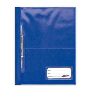 FOLDER ARTESCO A4 AZUL TAPA TRANSPARENTE CON FASTENER
