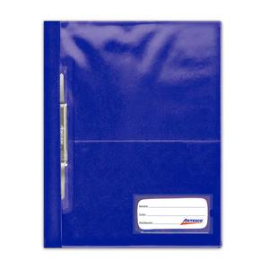 FOLDER ARTESCO A4 AZUL FRANCIA TAPA TRANSPARENTE CON FASTENER