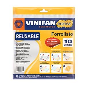 FORRO VINIFAN EXPRESS A4 CRISTAL BOLSA X 10 UND