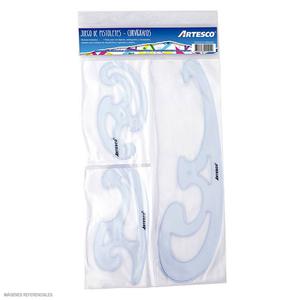 JUEGO DE CURVÍGRAFOS ARTESCO 3 PIEZAS