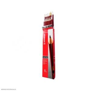 LÁPIZ 2B STABILO SWANO CON BORRADOR CAJA X 12 UND