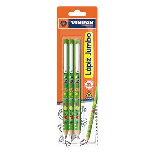LÁPIZ 2B JUMBO VINIFAN SIN BORRADOR CAJA X 3 UND