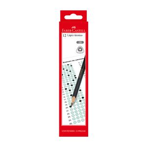 LÁPIZ 2B TÉCNICO FABER CASTELL SIN BORRADOR CAJA X 12 UND