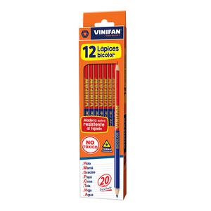 LÁPIZ BICOLOR VINIFAN CAJA X 12 UND