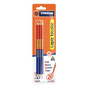 LÁPIZ BICOLOR DELGADO VINIFAN X 3 UND