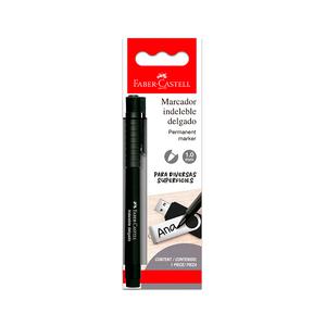 PLUMÓN INDELEBLE DELGADO FABER CASTELL NEGRO