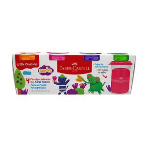 MASITA BLANDA FABER CASTELL SÚPER SUAVE GLITTER NEÓN 50 G X 4 UND