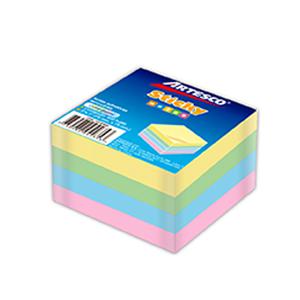 NOTAS ADHESIVAS ARTESCO 75 X 75 MM COLORES PASTEL MULTICOLOR 400 HOJAS