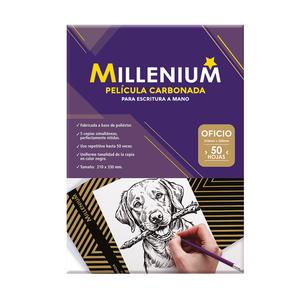PAPEL CARBÓN MILLENIUM OFICIO NEGRO X 50 HOJAS