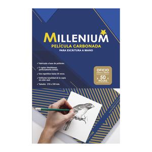 PAPEL CARBÓN MILLENIUM OFICIO AZUL X 50 HOJAS