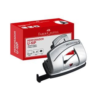 PERFORADOR DE METAL FABER CASTELL U10-P 10 HOJAS PLATEADO