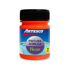 PINTURA ACRÍLICA ARTESCO MATE NARANJA NEÓN 30 ML
