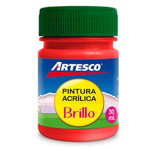 PINTURA ACRÍLICO ARTESCO BRILLANTE ROJO 30 ML
