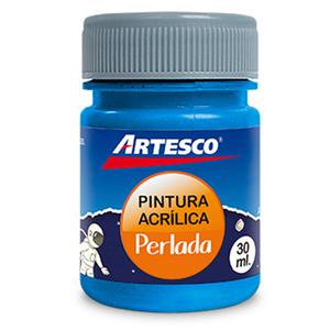 PINTURA ACRÍLICA ARTESCO PERLADA METÁLICA AZUL 30 ML