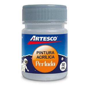 PINTURA ACRÍLICA ARTESCO PERLADA METÁLICA PLATA 30 ML