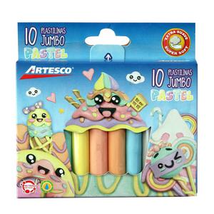 PLASTILINA JUMBO ARTESCO PASTEL X 10 UND