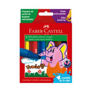 PLUMÓN JUMBO FABER CASTELL 47 ESTUCHE X 6 UND