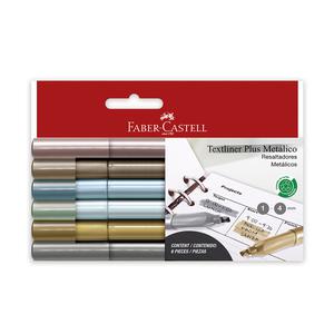 RESALTADOR FABER CASTELL TEXTLINER METÁLICOS X 6 UND