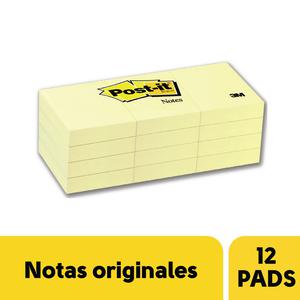 NOTAS ADHESIVAS 3M POST-IT 34.9 X 47.6 MM AMARILLO 1200 HOJAS