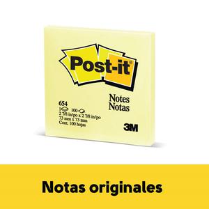 NOTAS ADHESIVAS 3M POST-IT 73 X 73 MM AMARILLO 100 HOJAS