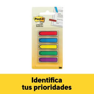 BANDERITAS ADHESIVAS 3M POST-IT FORMATO FLECHA 12 X 43 MM MULTICOLOR 100 HOJAS