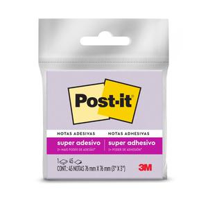 NOTAS ADHESIVAS 3M POST-IT SUPER STICKY 76 X 76 MM MORADO 45 HOJAS