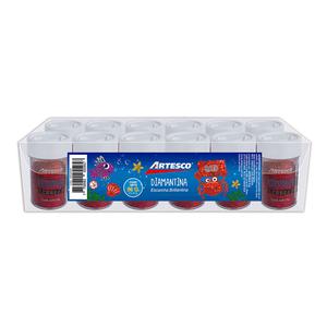 DIAMANTINA METÁLICA ARTESCO 8G ROJO