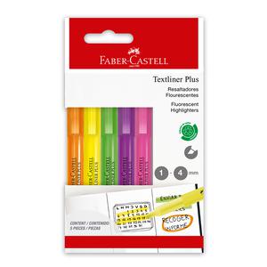 RESALTADOR FABER CASTELL TEXTLINER PLUS X 5 UND