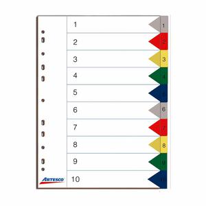 SEPARADOR PLASTIFICADO ARTESCO A4 X 10 DIVISIONES