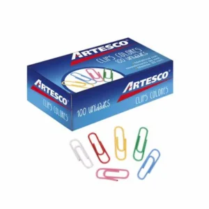 Caja de clips de colores variados Artesco
