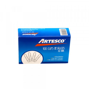 Caja de clips metálicos de 50mm Artesco